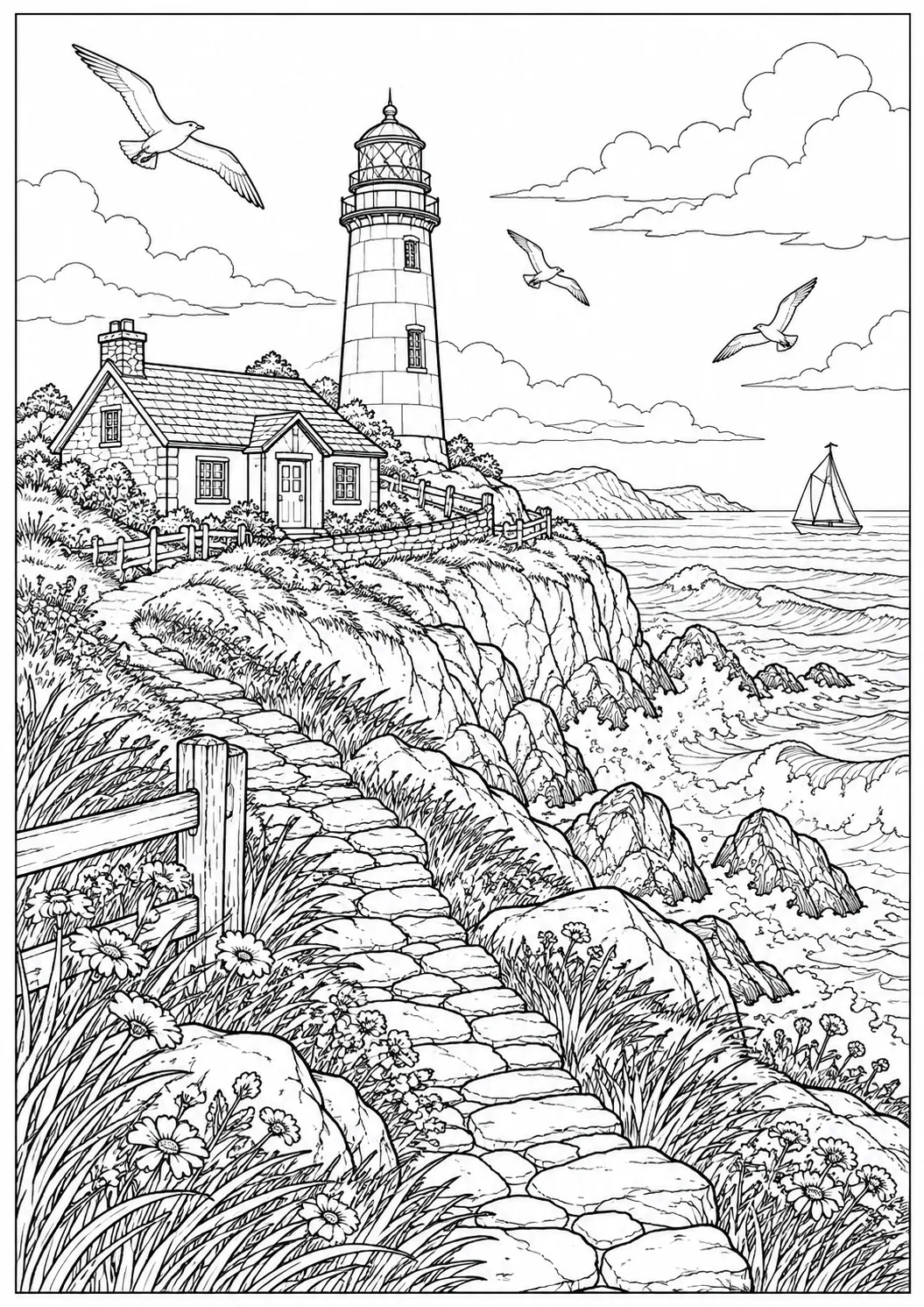 Leuchtturmwärterhaus am Meer