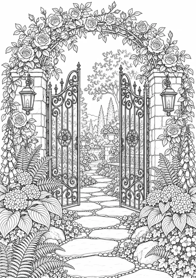 Rosentor im Garten