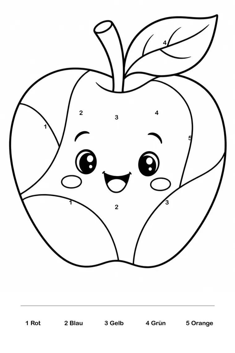 Einfacher Apfel nach Farbcode