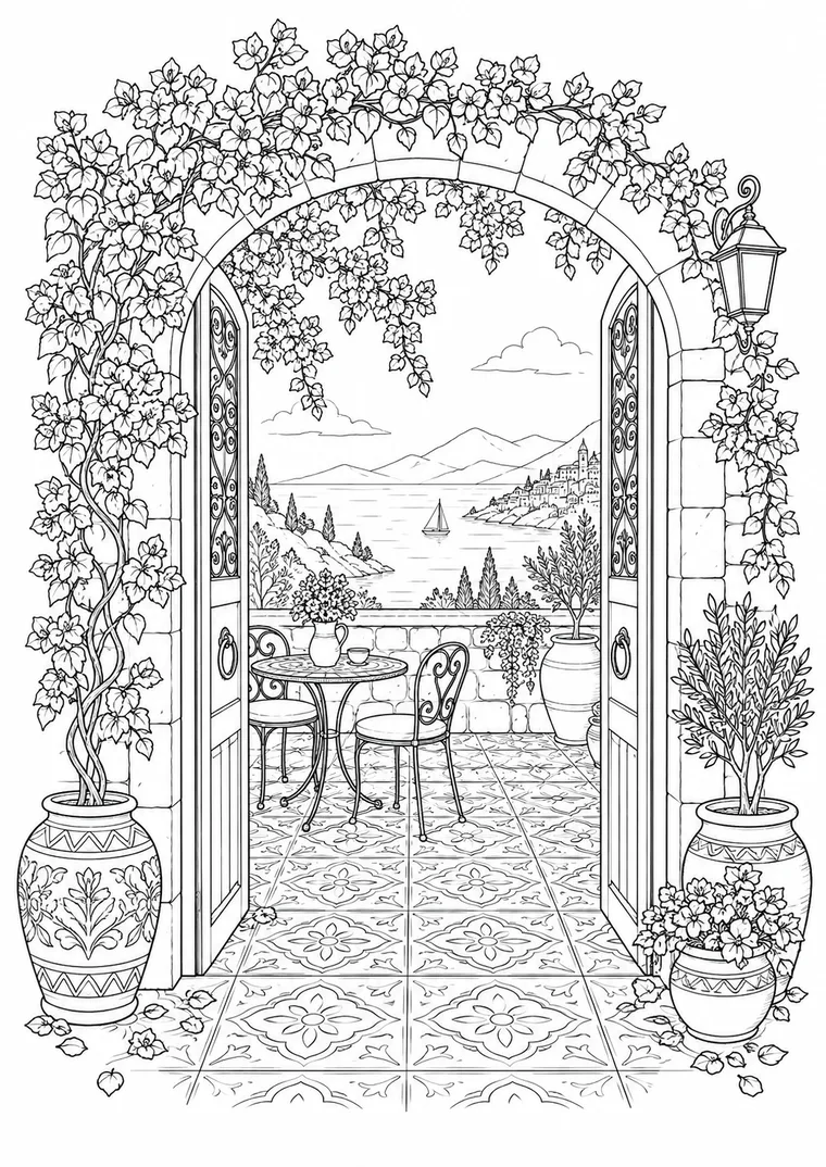 Terrasse am Meer