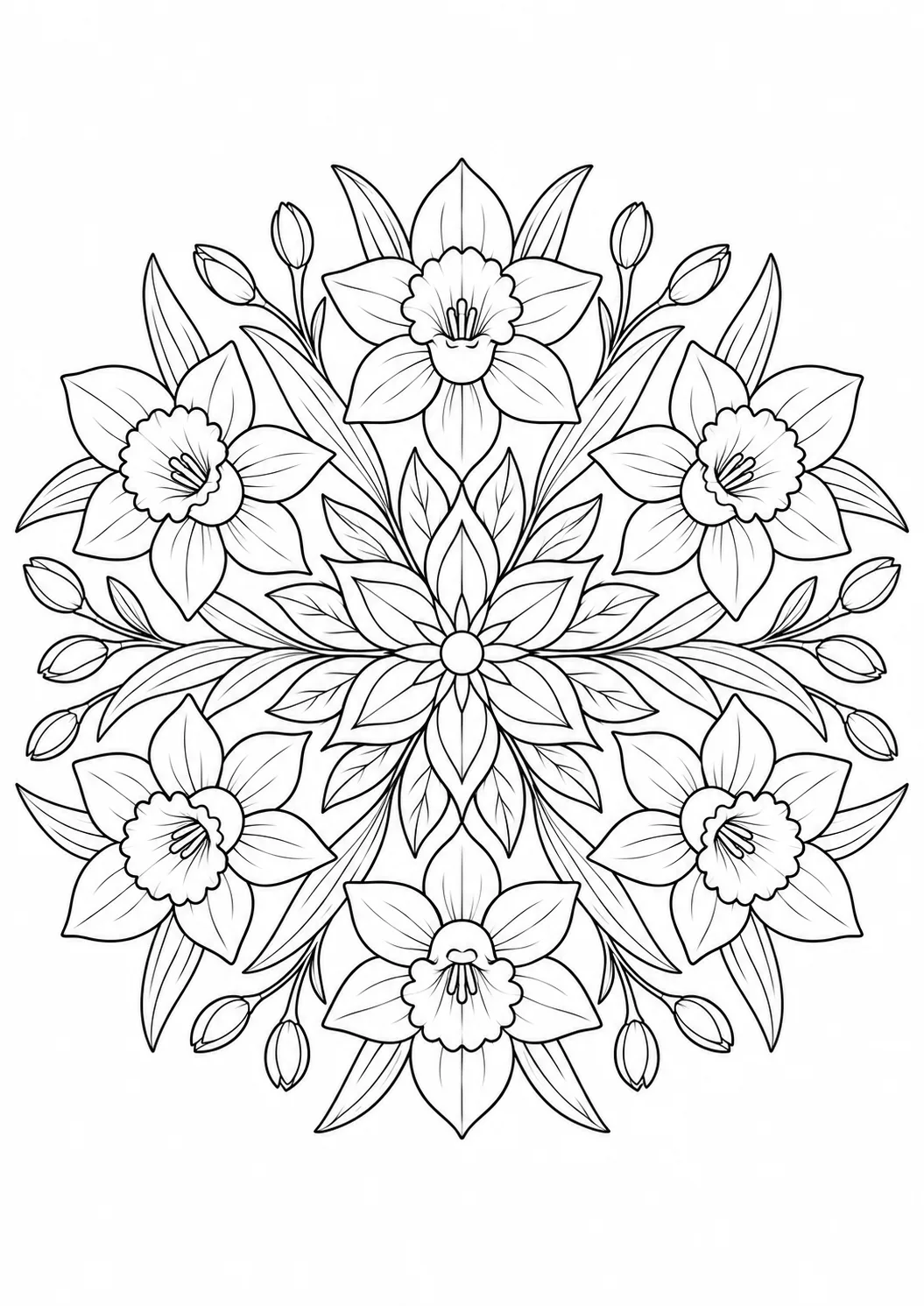 Narzissen-Sternmandala
