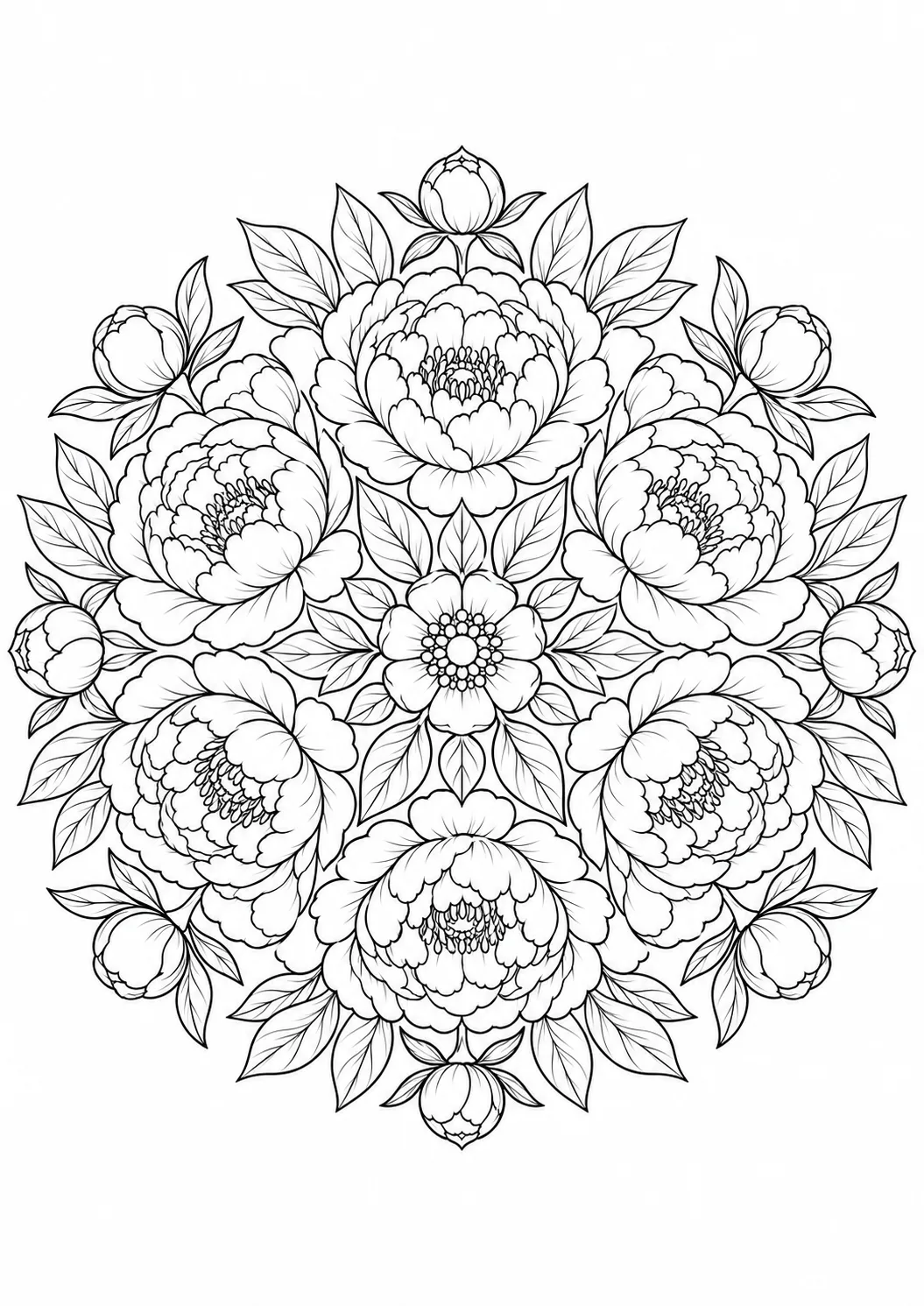 Pfingstrosen-Rosette