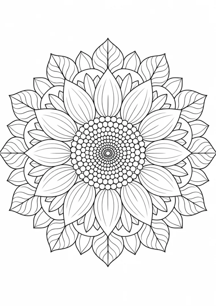Sonnenblumen-Mandala