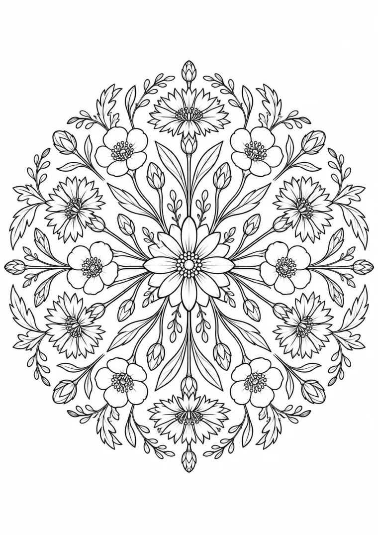Wildblumen-Mandala