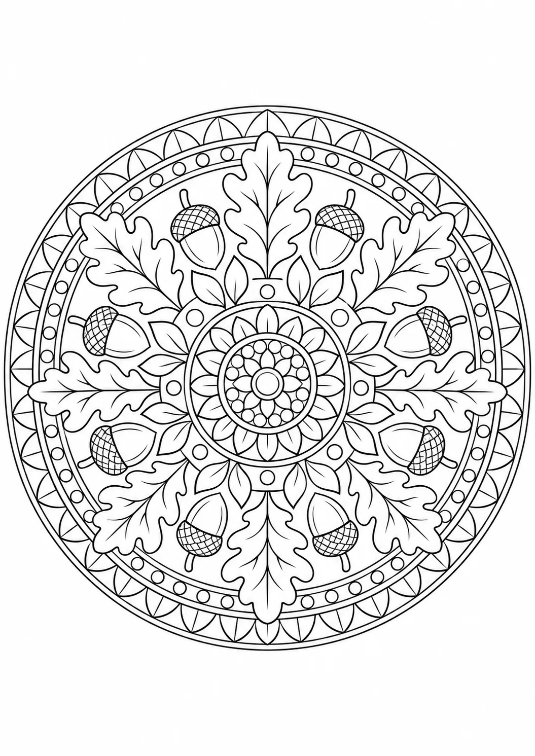 Eichenlaub-Mandala