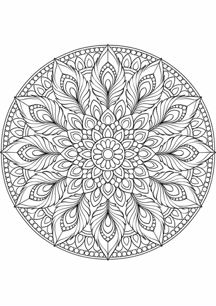 Federkranz-Mandala