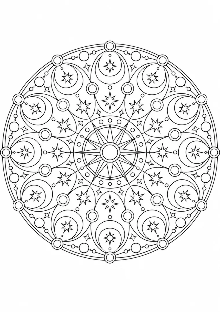 Himmelskörper-Mandala