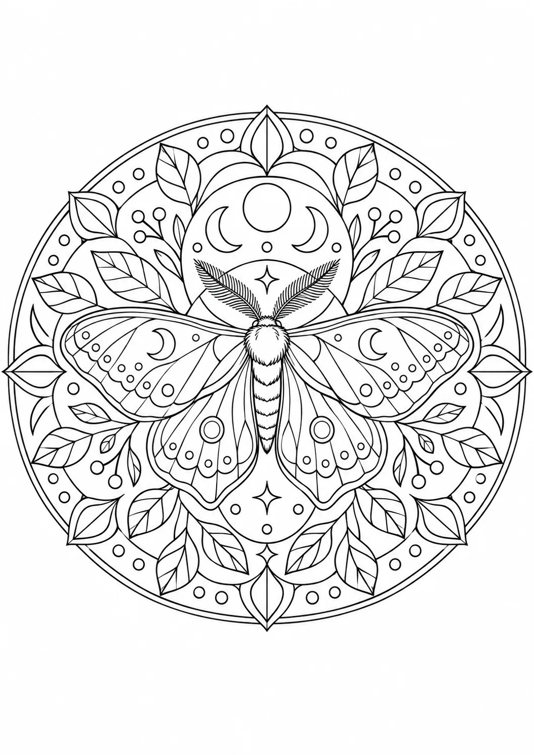 Nachtfalter-Mandala