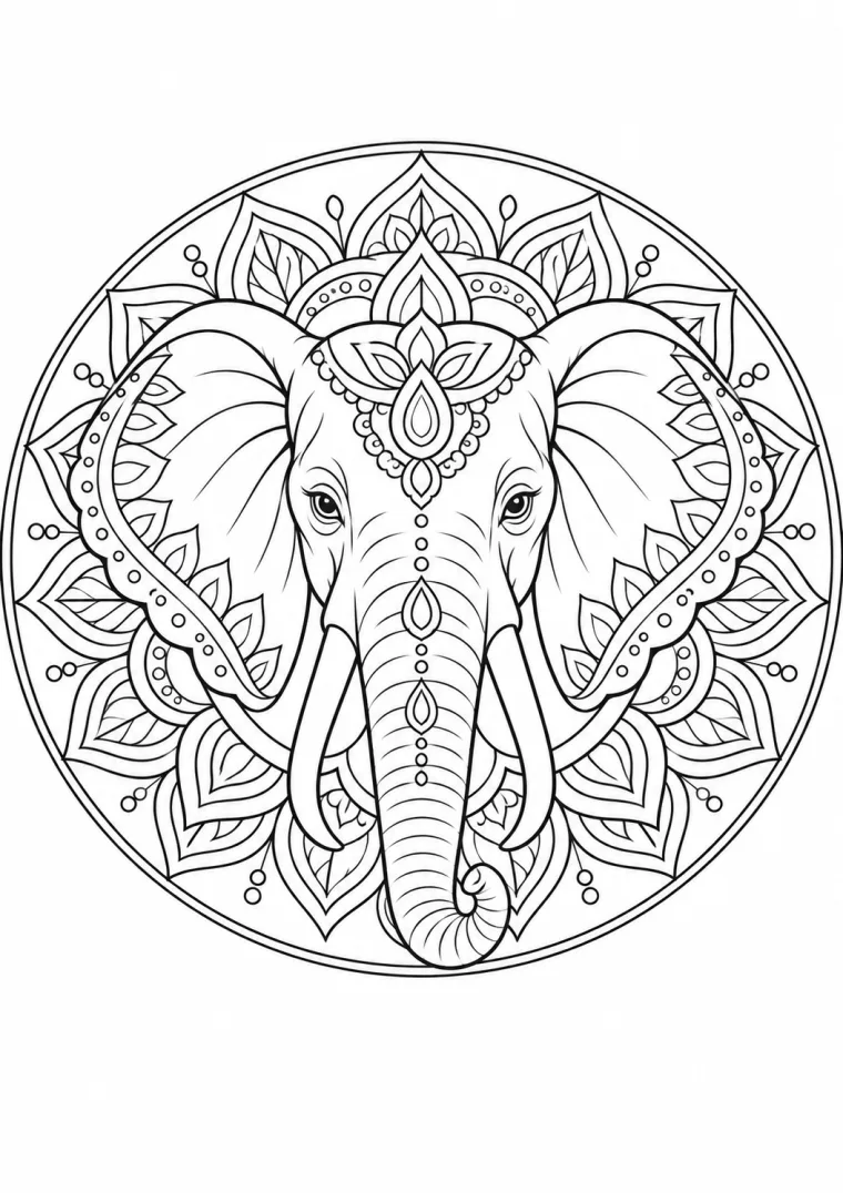 Elefant mit Lotus