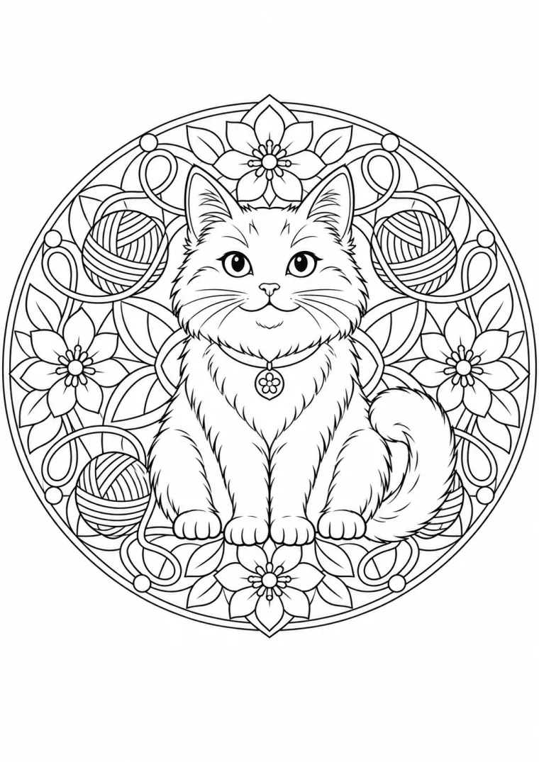 Katze mit Wollknäuel