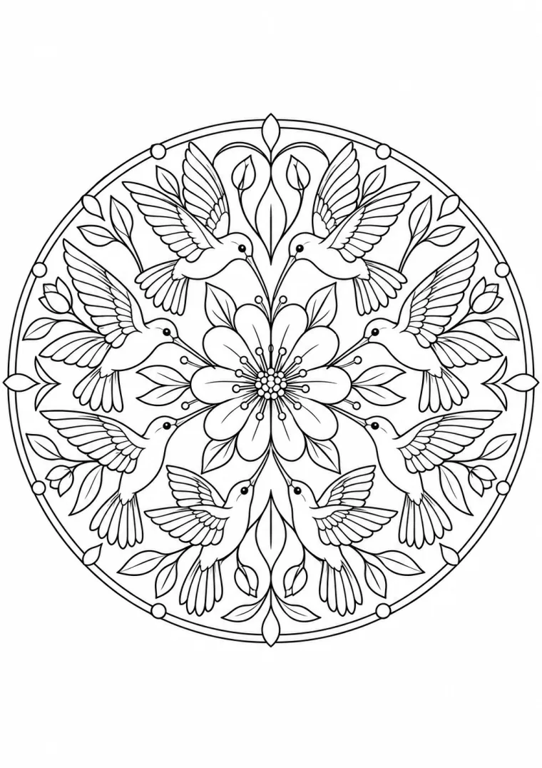 Kolibris an der Blüte