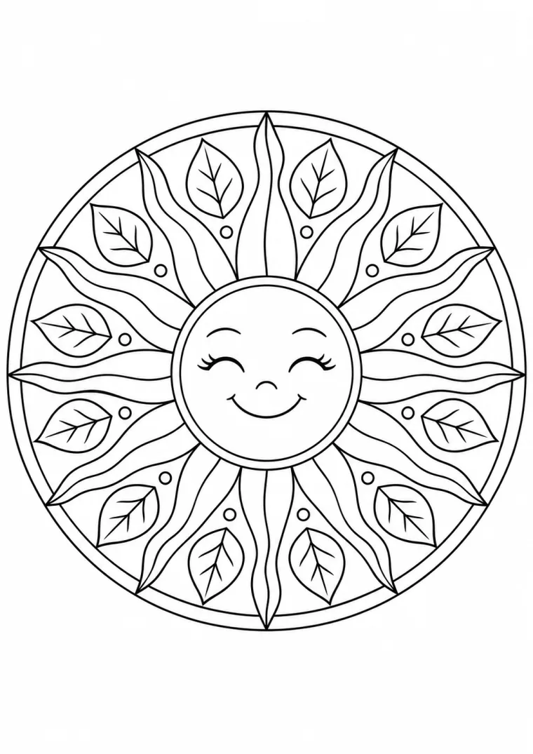 Sonne und Blätter