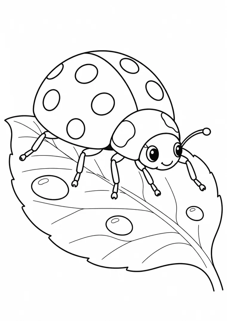 Marienkäfer auf einem Blatt