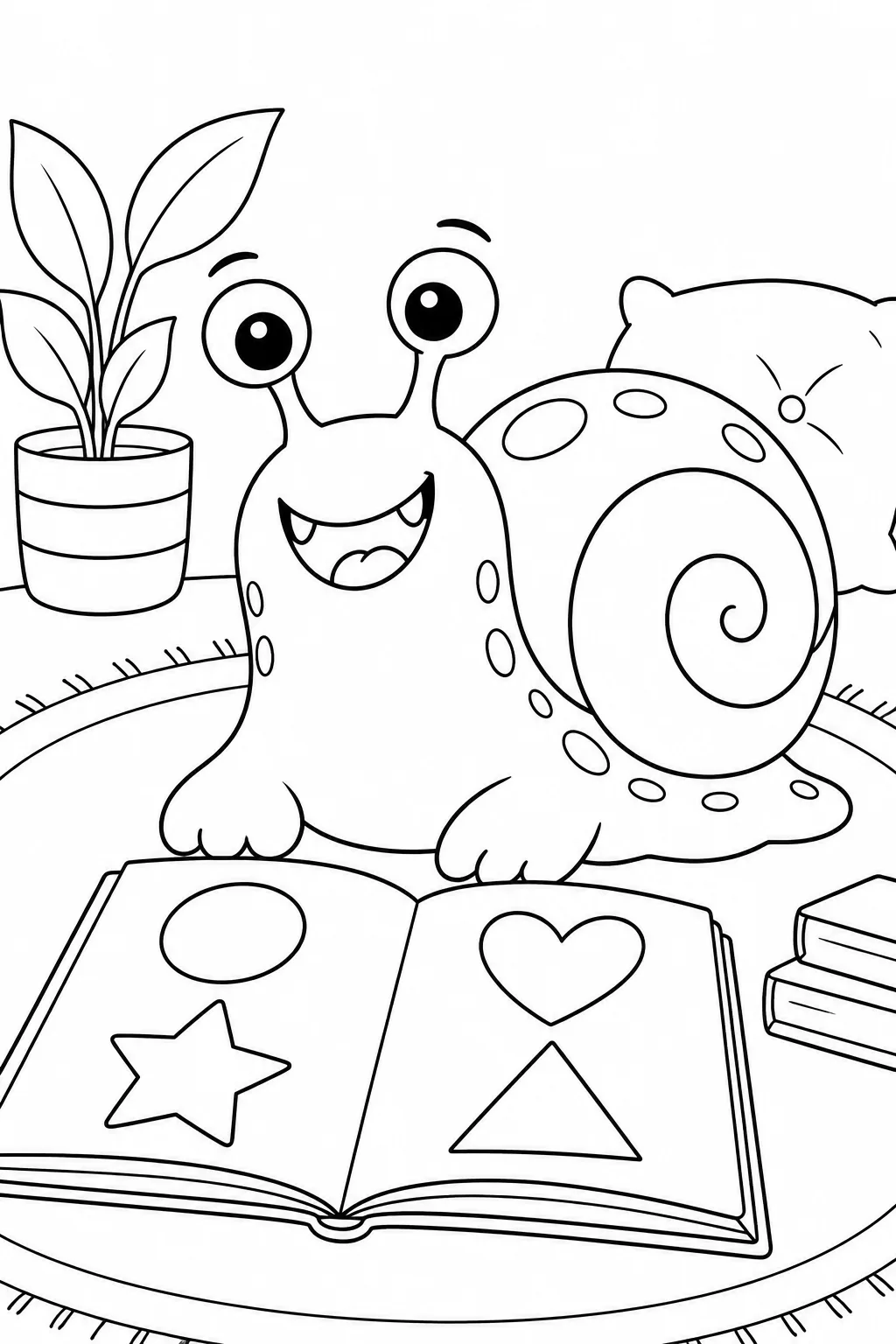 Schneckenmonster mit Bilderbuch
