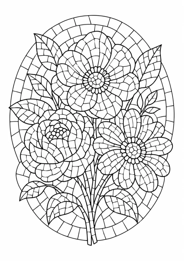 Blumenstrauß-Mosaik