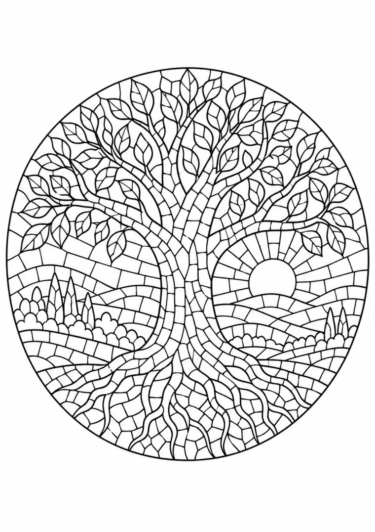Lebensbaum-Mosaik