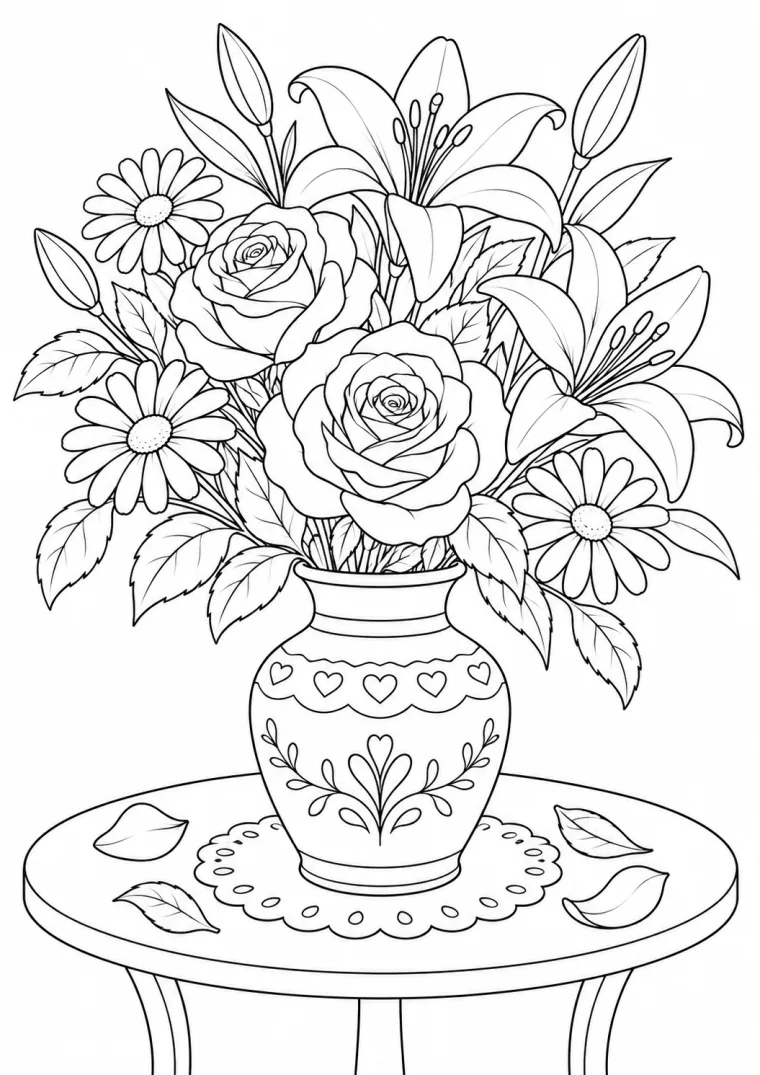 Blumenstrauß in Vase