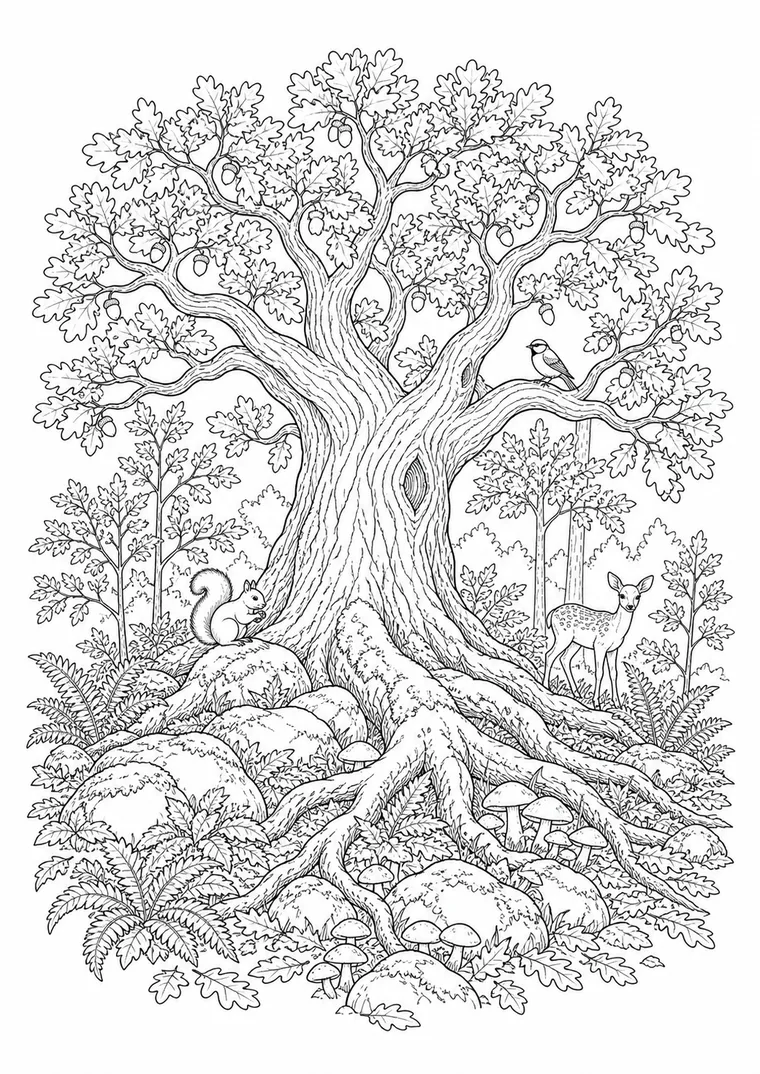 Alte Eiche im Wald