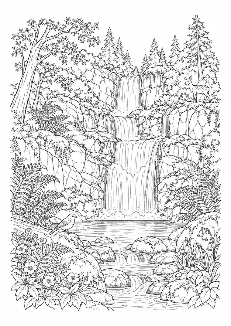 Wasserfall im Wald