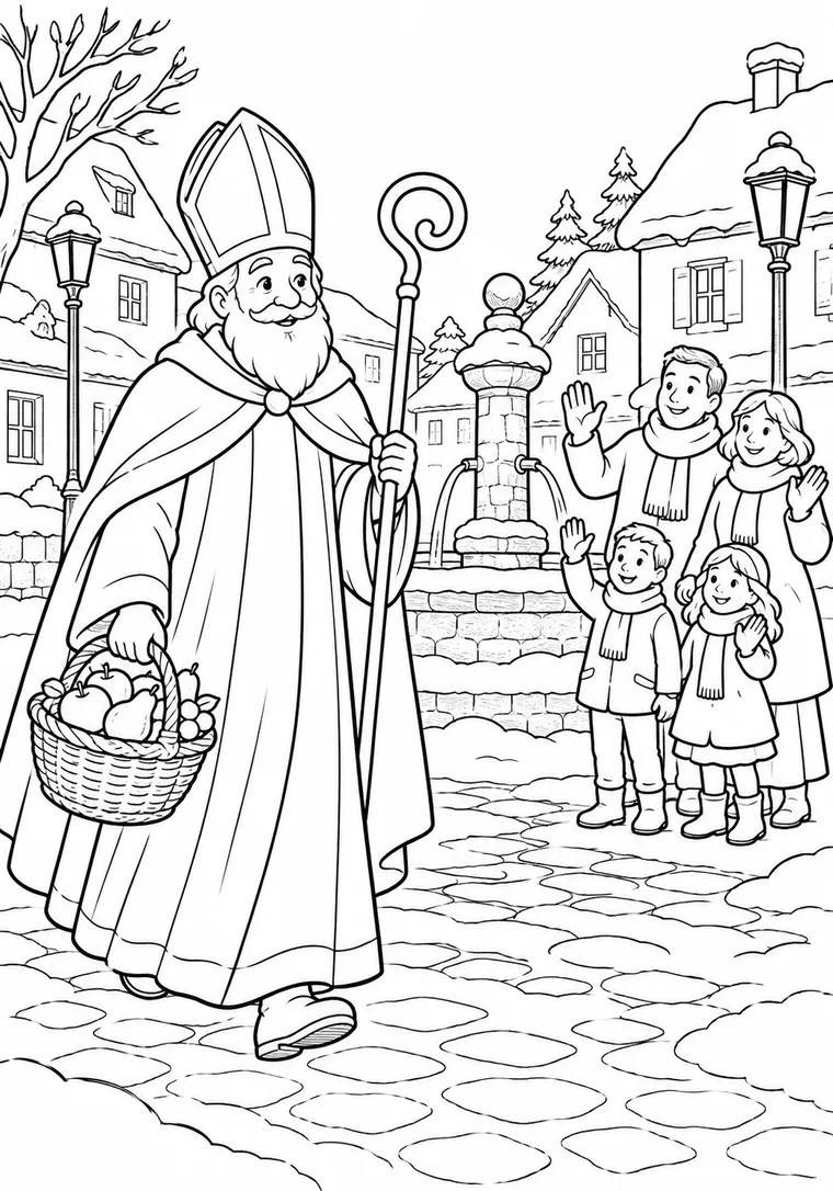Nikolaus im Dorf