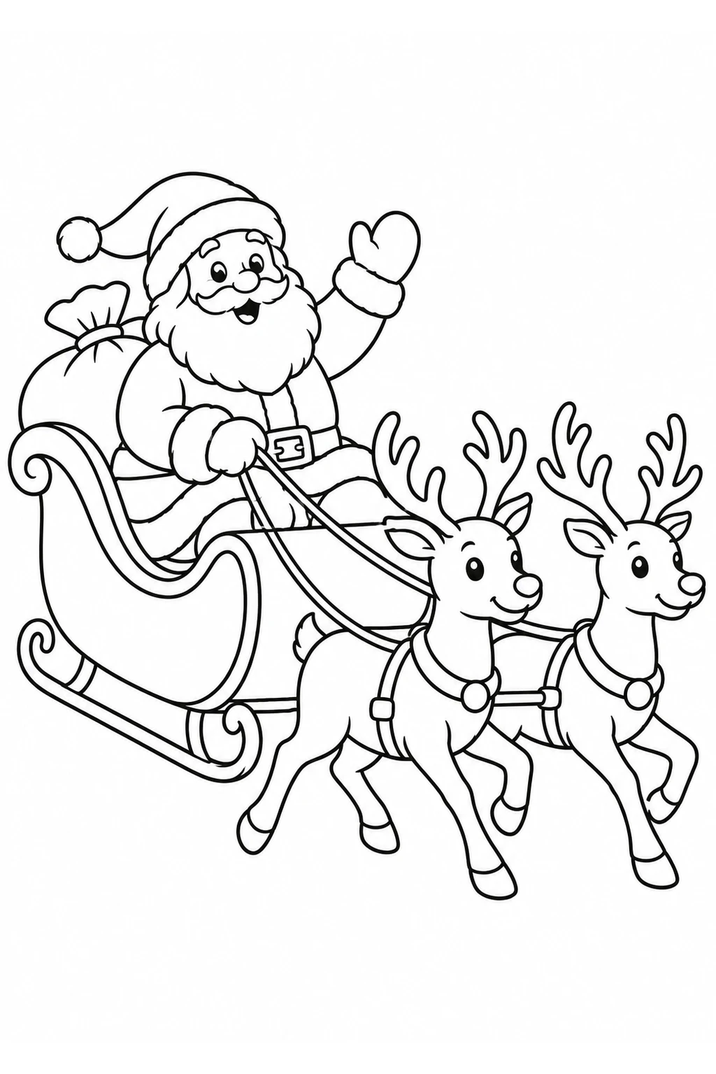 Weihnachtsmann im Schlitten