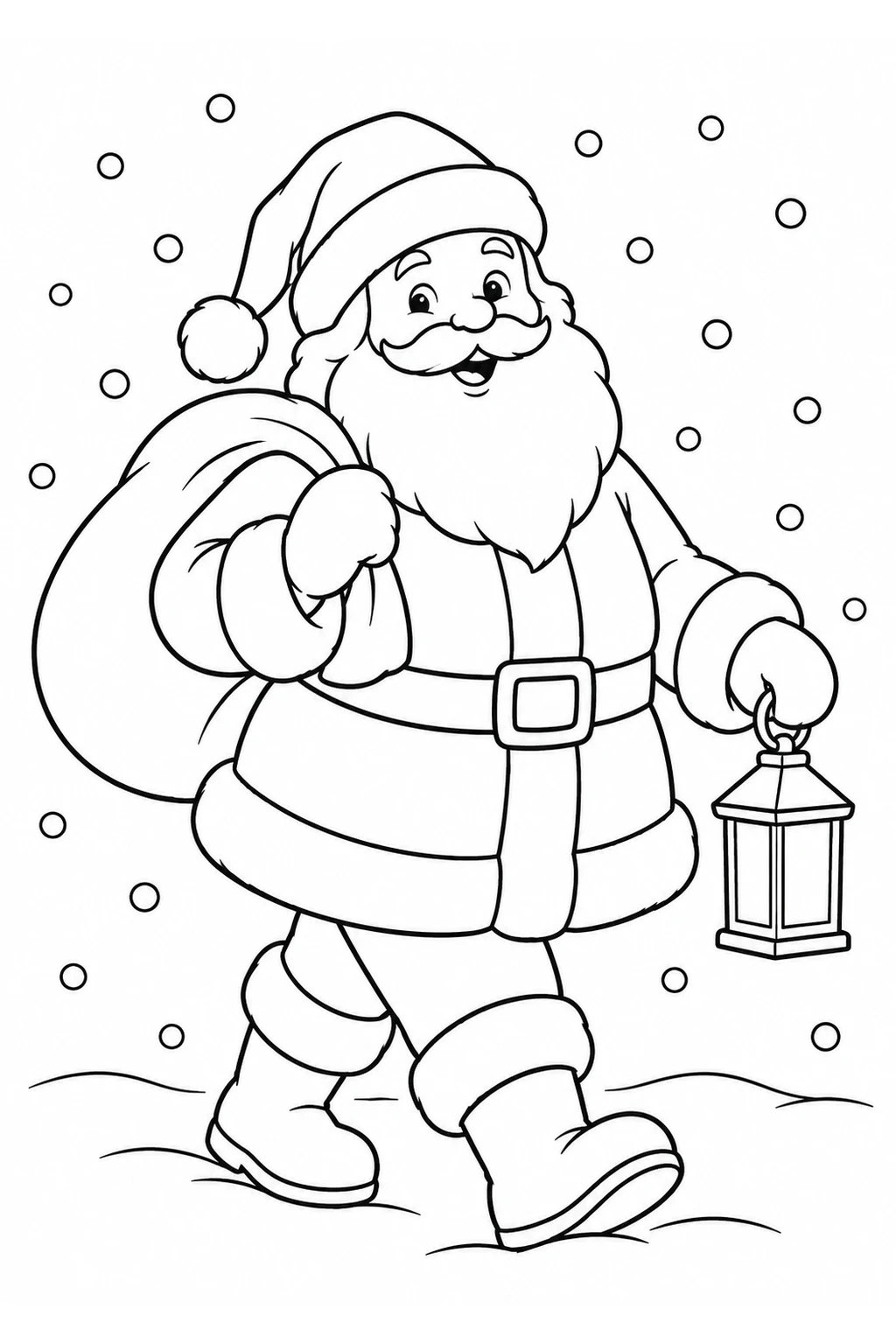 Weihnachtsmann im Schneegestöber