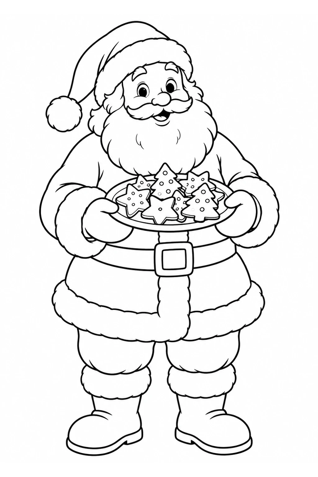 Weihnachtsmann mit Plätzchenteller