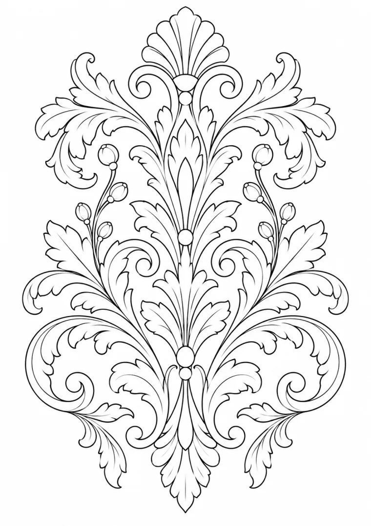Symmetrische Akanthus-Ranke