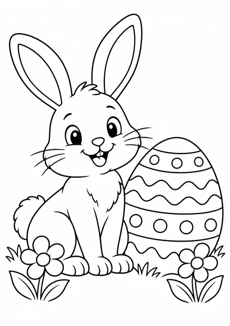 Hase mit Osterei