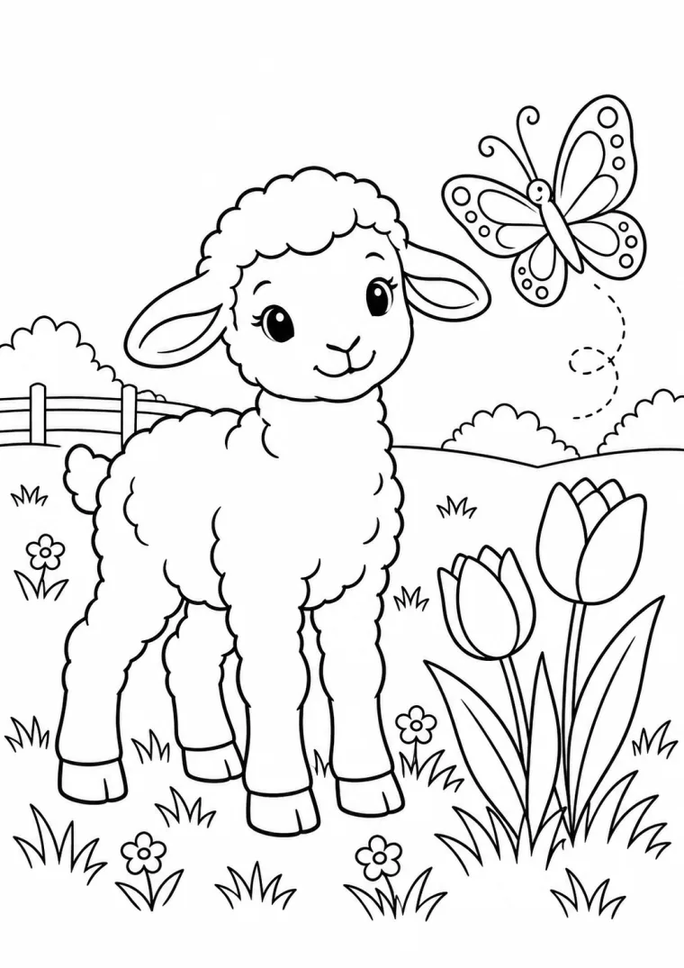 Lämmchen auf der Frühlingswiese