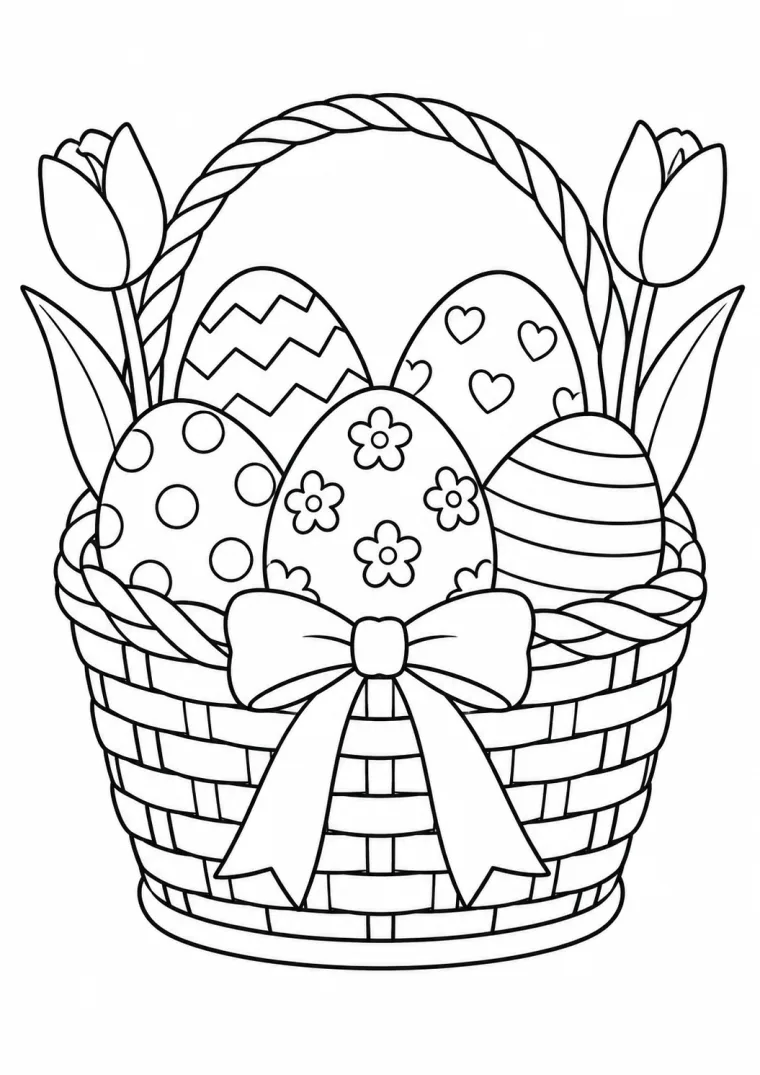 Osterkorb mit Eiern