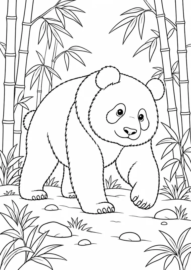 Panda im Bambuswald