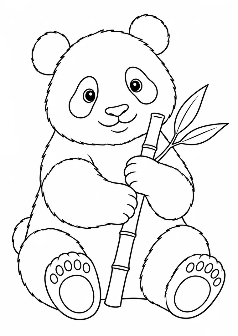 Panda mit Bambus
