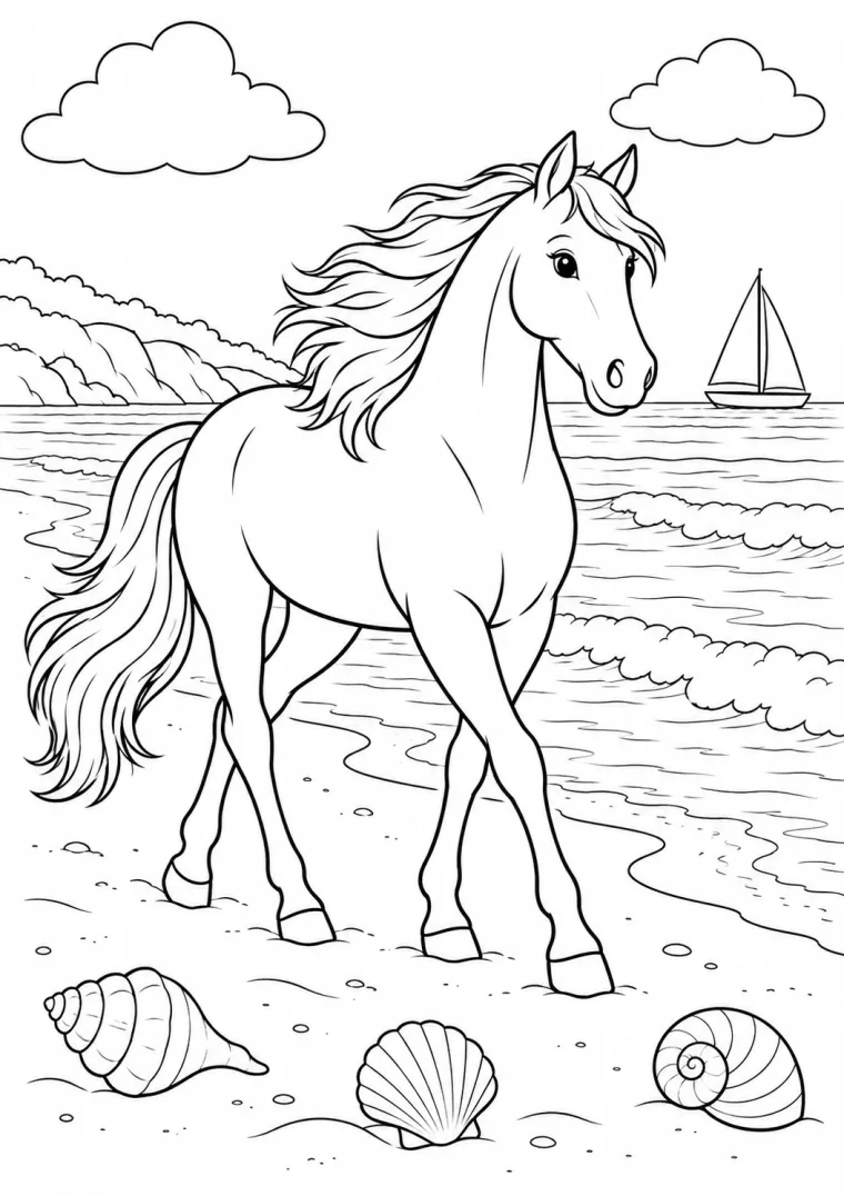Pferd am Strand