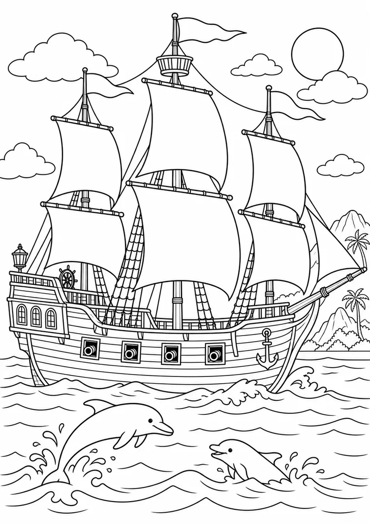Großes Piratenschiff