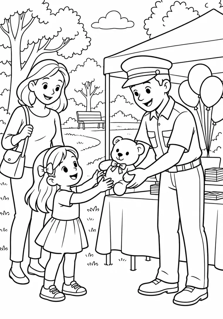 Polizist findet ein Kuscheltier