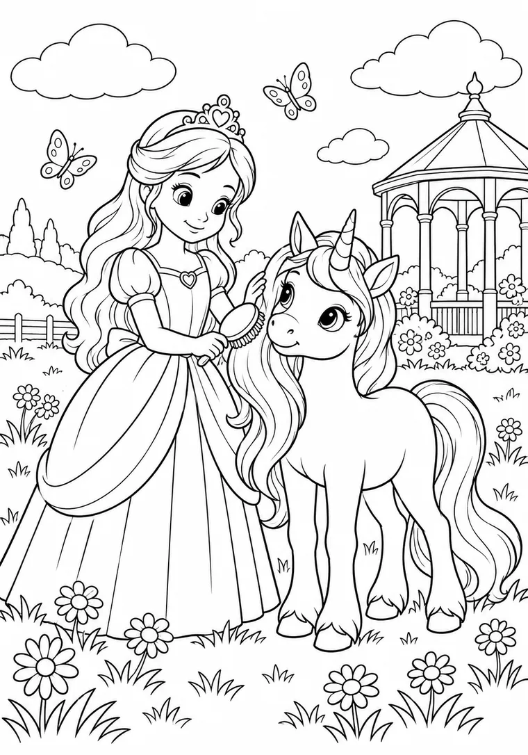 Prinzessin mit Einhorn