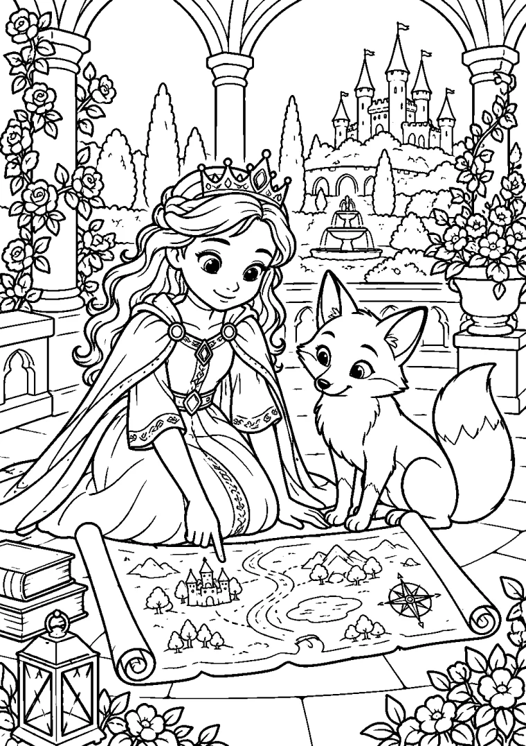 Prinzessin mit Landkarte