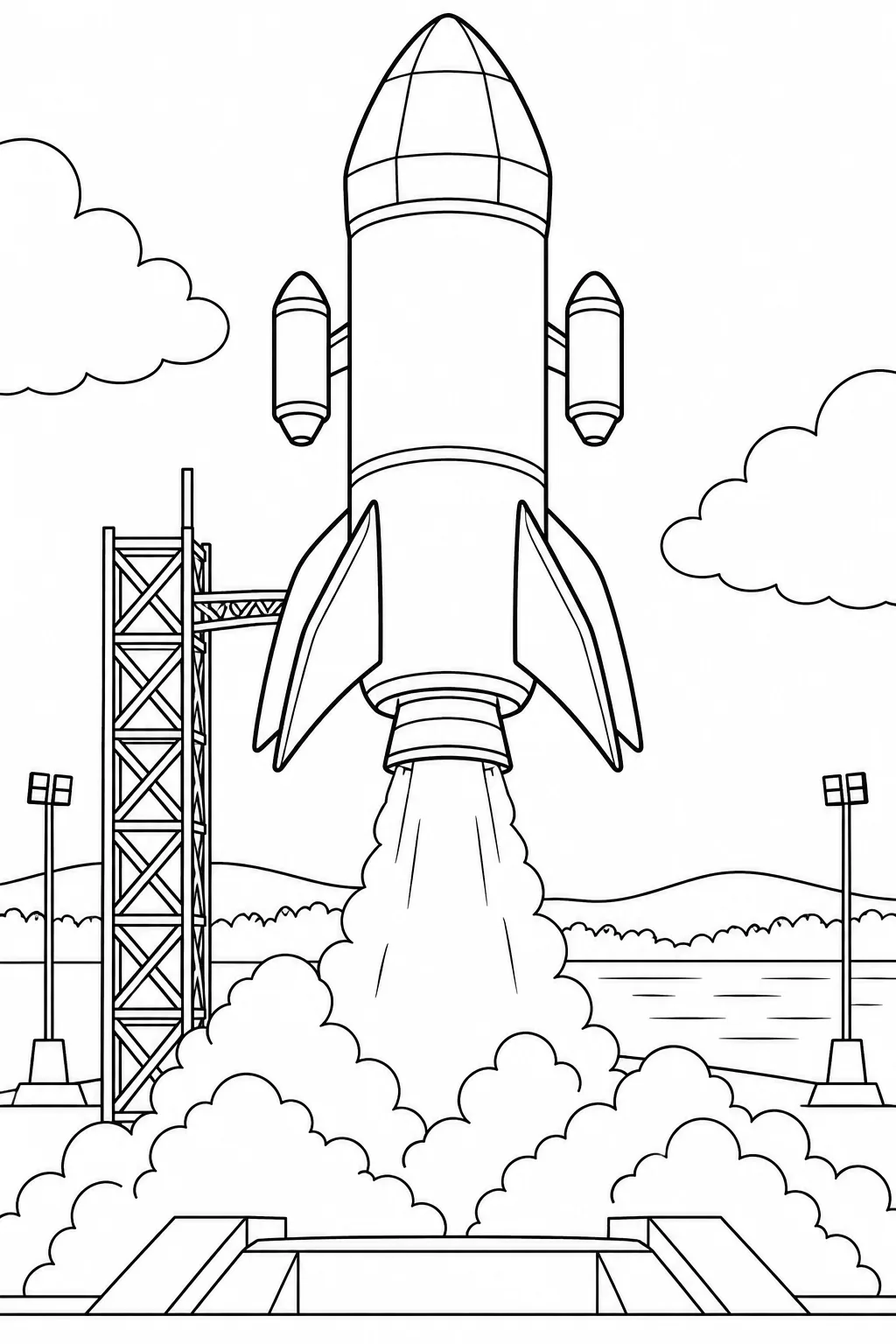 Forschungsrakete beim Start