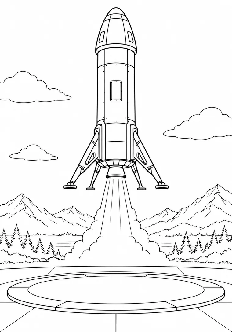 Landende wiederverwendbare Rakete