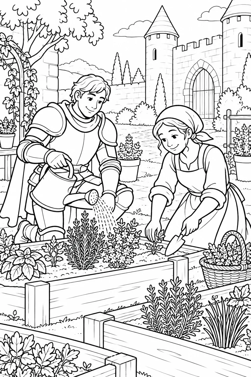 Ritter im Kräutergarten
