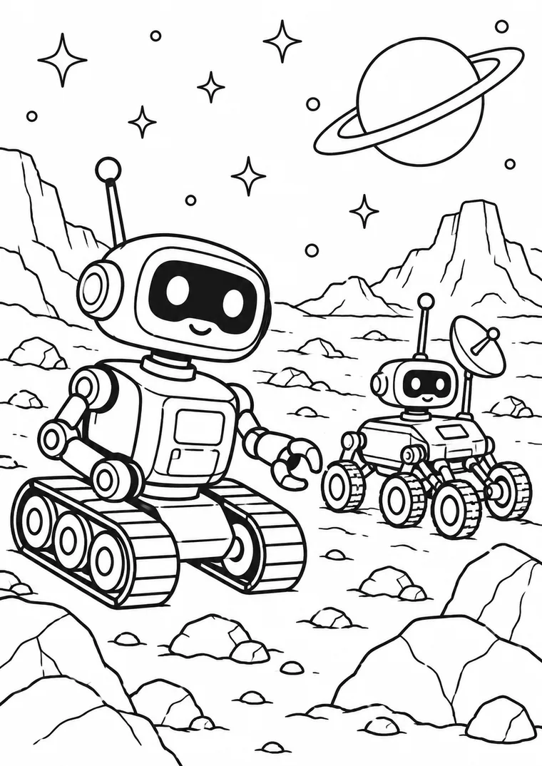 Roboter auf fremdem Planeten