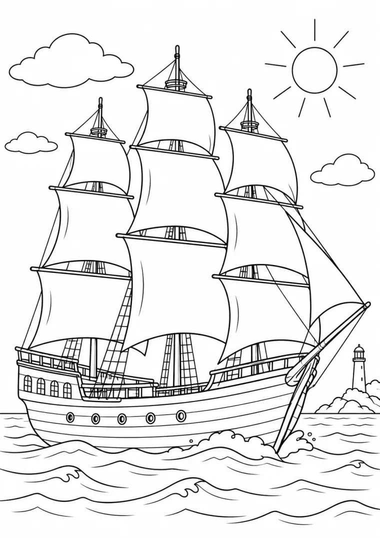 Dreimaster auf dem Meer