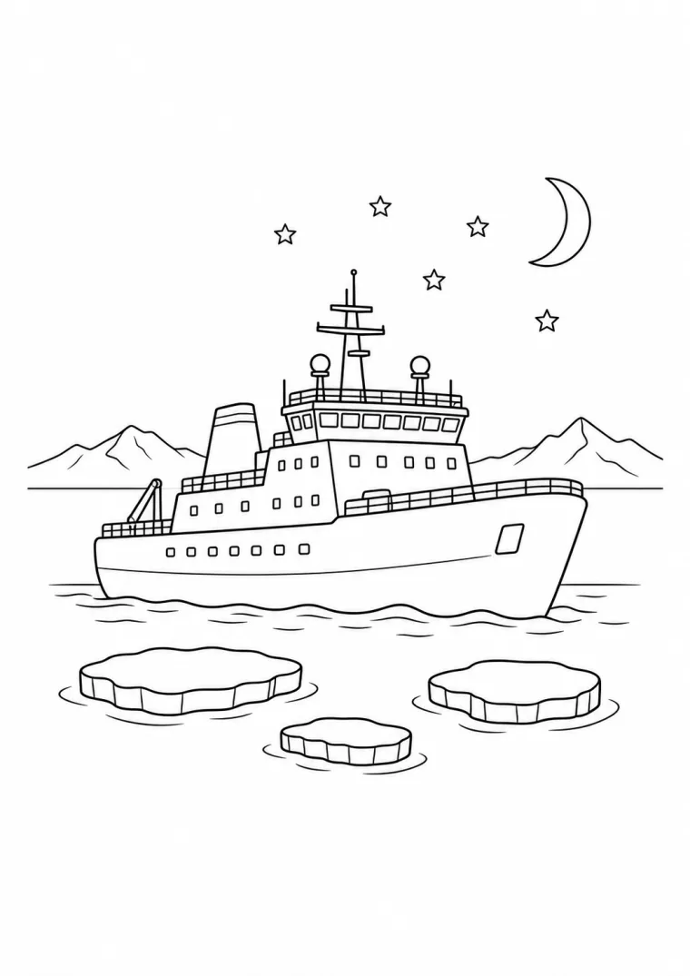 Eisbrecher im Polarmeer