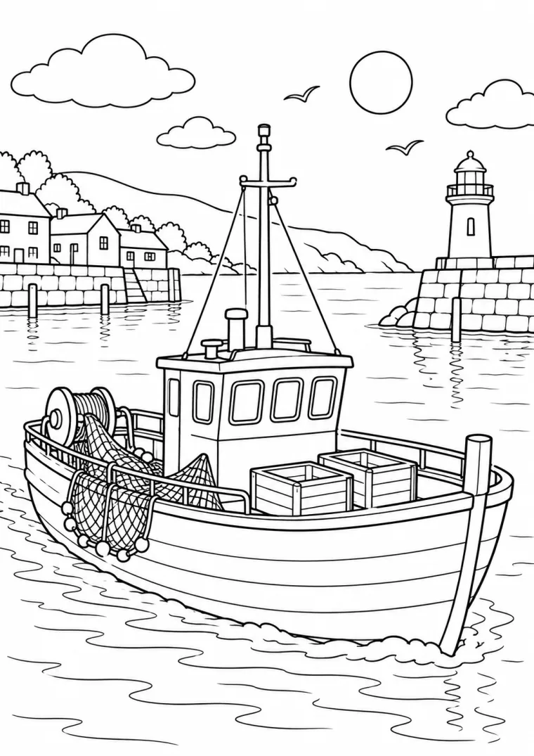 Fischerboot im Hafen