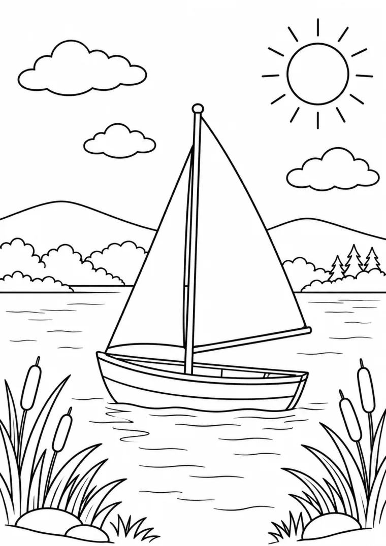 Segelboot auf dem See