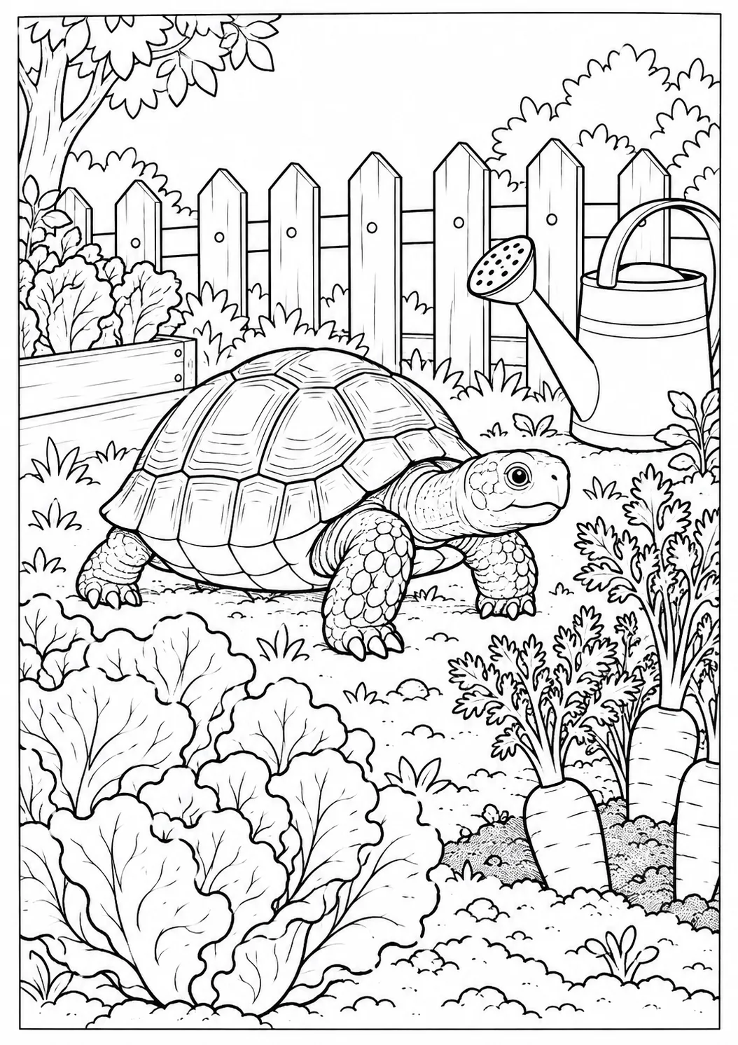 Landschildkröte im Gemüsegarten