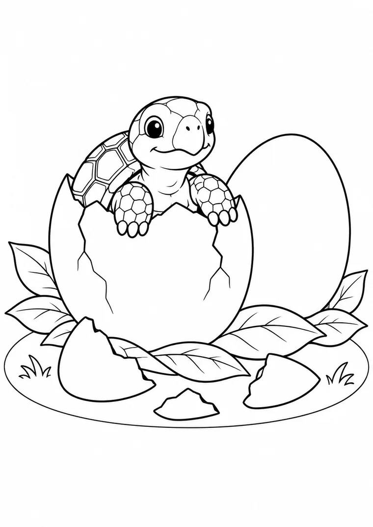 Schildkrötenbaby schlüpft