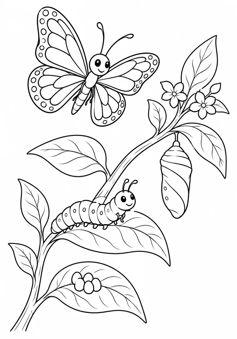 Schmetterling vom Ei bis zum Schmetterling