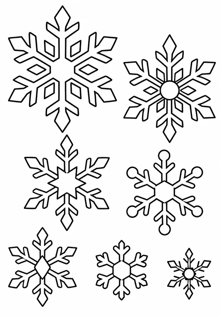 Verschiedene Schneeflocken